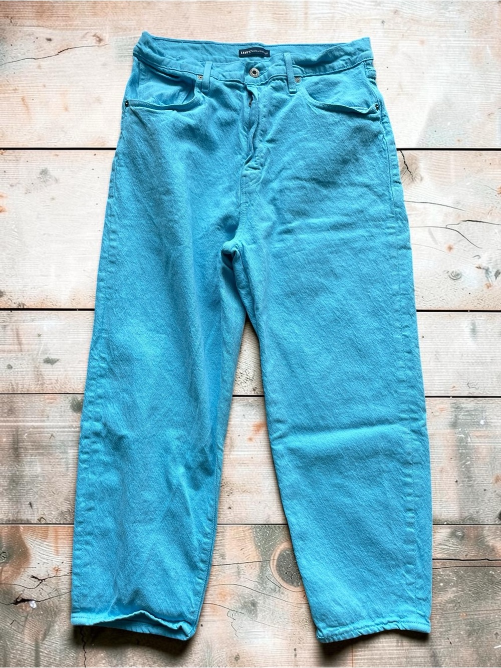 Levi's *Rare* “Made & Crafted” Women's Turquoise Barrel Crop Jeans - Size 29